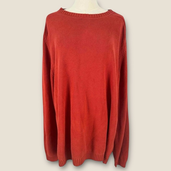 St. John's Bay Other - Saint Johns Bay Burnt Rust Orange Oversized Pullover Fall Sweater Earthy Boho XL